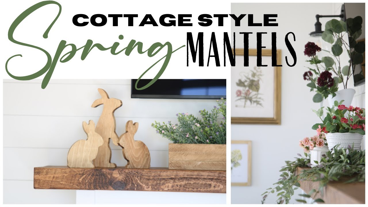Spring/Summer Mantel Decor ~ Cottage Style Decor ~ DIY Mantel Decor ~ Gallery Wall Idea