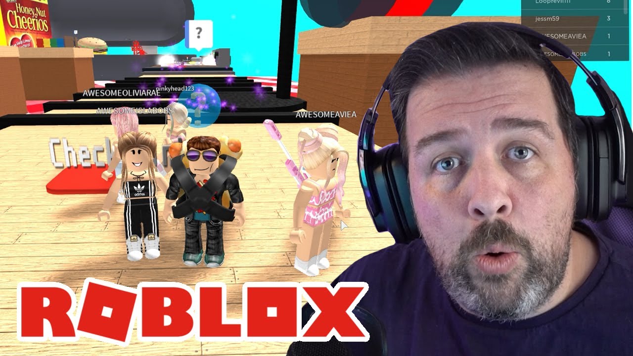 This Roblox OBBY makes me Hungry! Has Dad got any better at OBBY's?! Fun Family Gaming