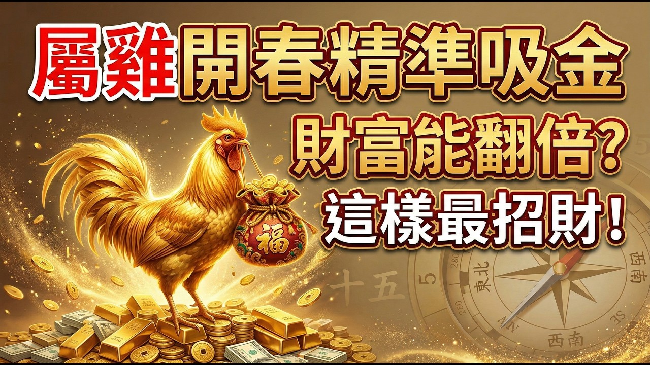 屬雞的你，別再盲目忙碌了！開春第一戰如何精準「吸金」？這份開運指南，請你一定要收好！#2026屬雞運勢 #生肖雞2026運勢 #開運 #招財 #吸金 #五行 #財運 #生肖雞 #風水 #屬雞 #轉運