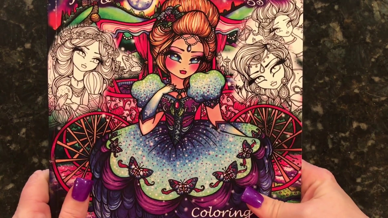 Hannah Lynn's Fairy Tale Princesses & Storybook Coloring book flip through