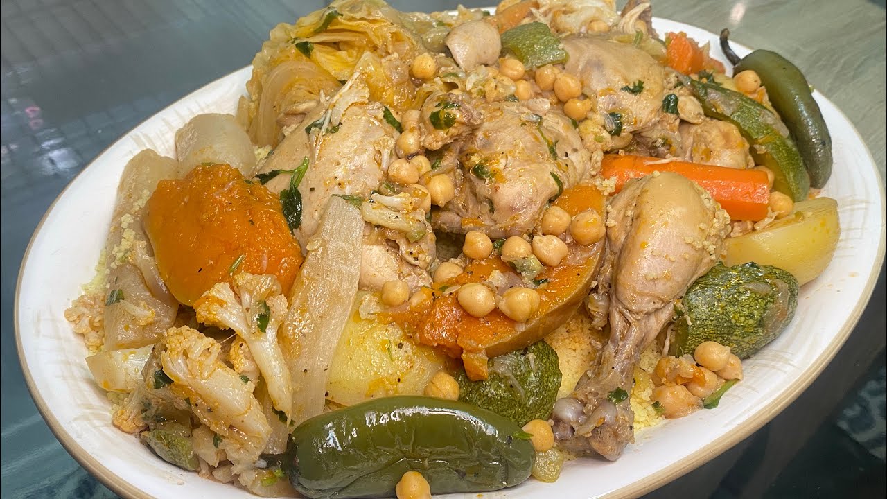 Easy Chicken Couscous/ Moroccan Algerian couscous