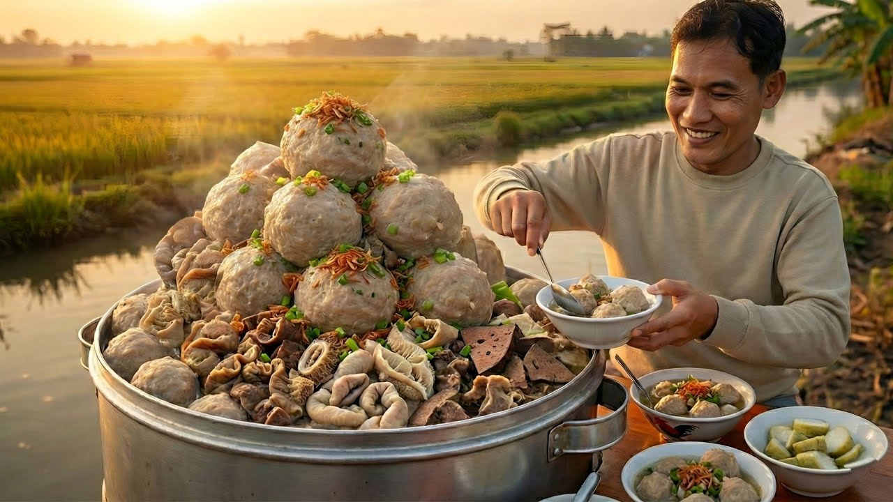 NANGIS SAKING MURAHNYA! CUMA 5 RIBU DAPAT BAKSO MEWAH (MEPET SAWAH), PORSI KIMPLAH-KIMPLAH!