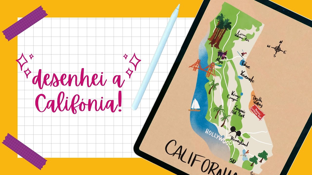 criando um mapa ilustrado pra minha parede | Clarissa Bittes
