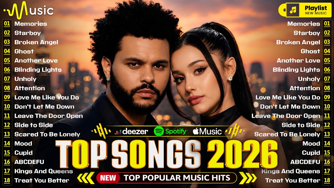 Top Hits 2026 🚀 Dua Lipa, The Weeknd, Ed Sheeran, Shakira, Justin Bieber ♫ Trending Pop Songs 2026