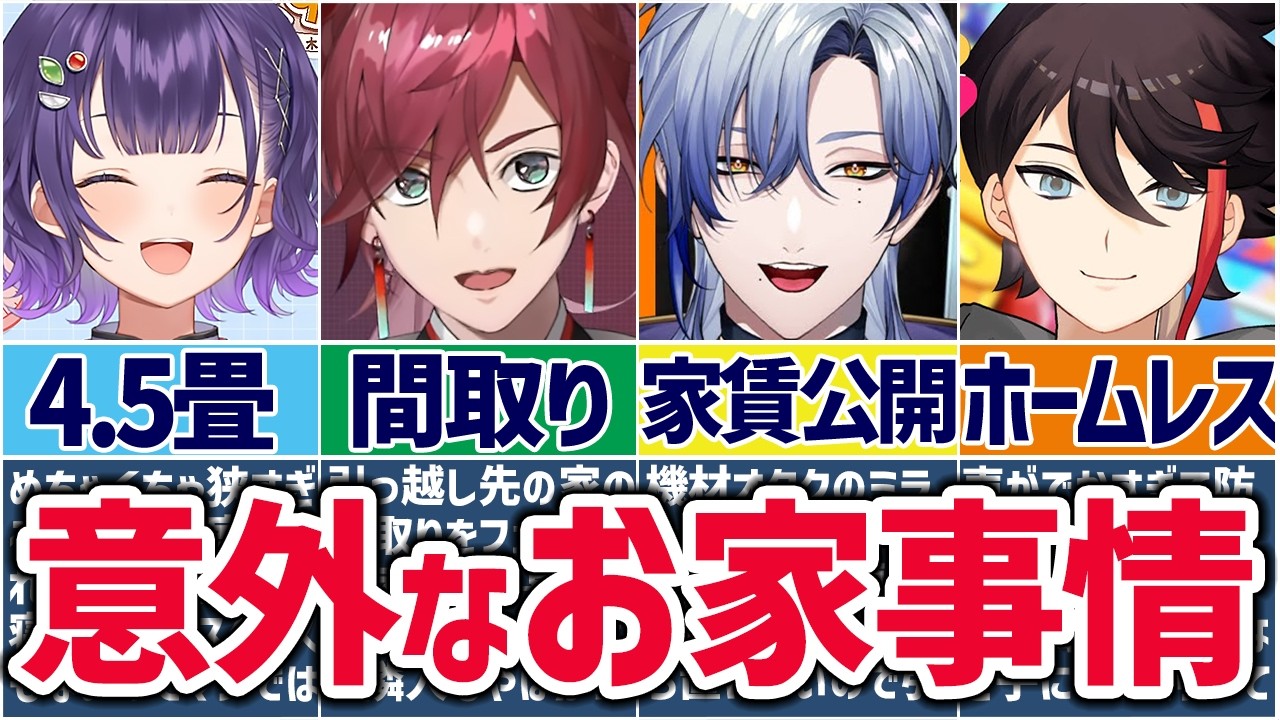 🌈にじさんじ🕒ライバーたちの意外すぎるお家事情まとめ！【切り抜き×ゆっくり解説】