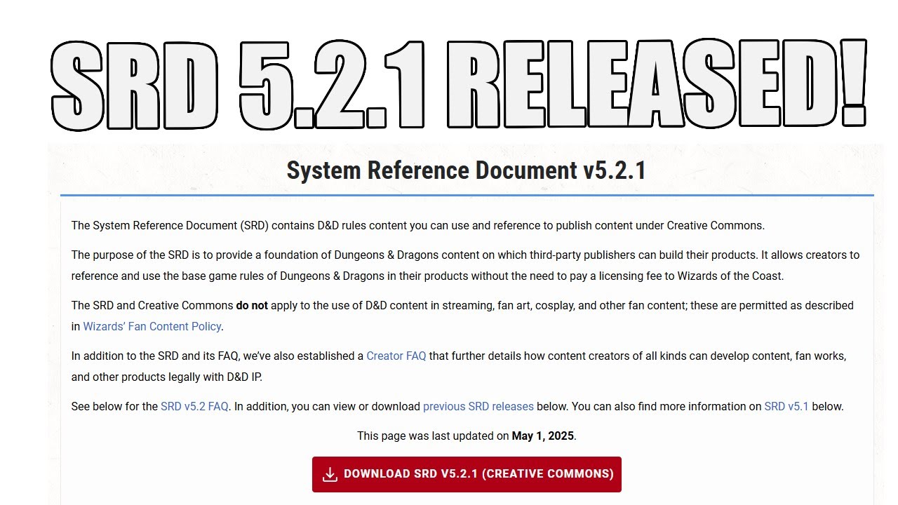 SRD 5.2.1 and Sage Advice Compendium Updates | Nerd Immersion