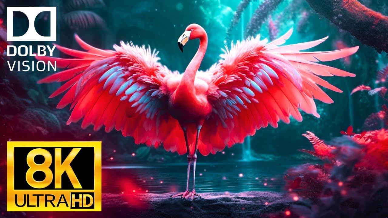 Pink Flamingo 8k 120 FPS HDR Dolby Vision Video