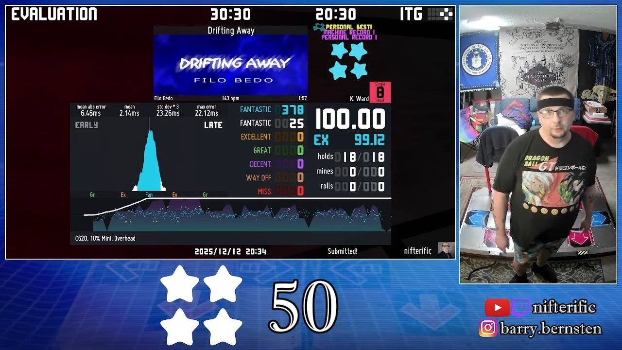 ITG - Drifting Away (SH8) 100% QUAD STAR (25w)