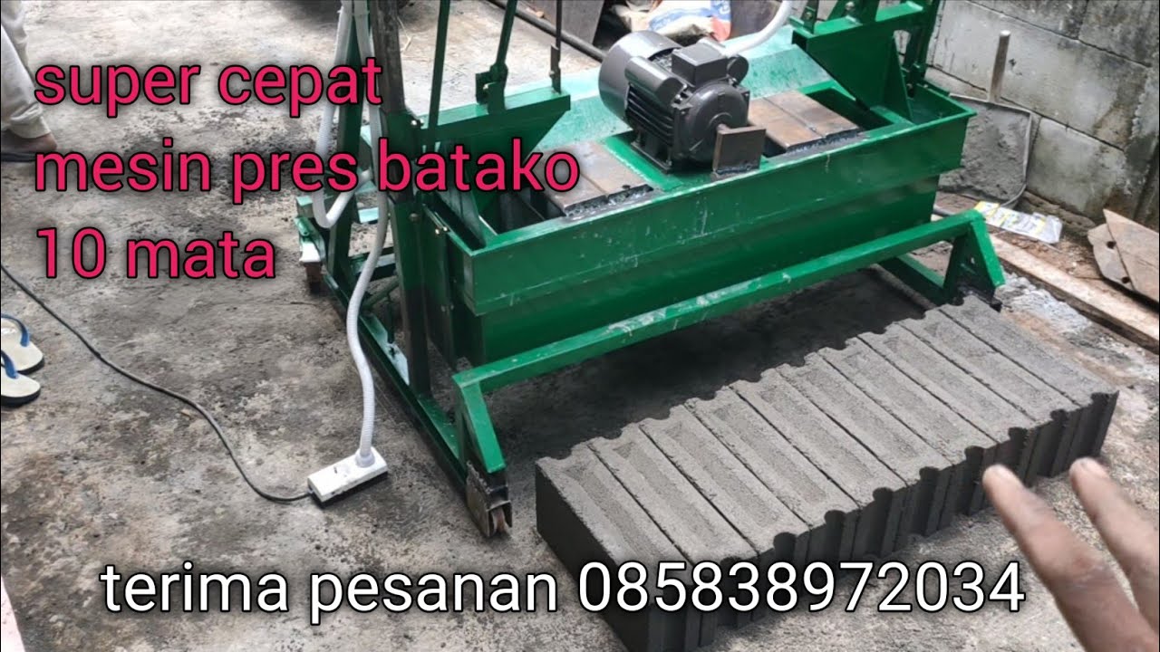 mesin pres batako 10 mata pesanan pak Ucup di Jawa timur #gudangilmu