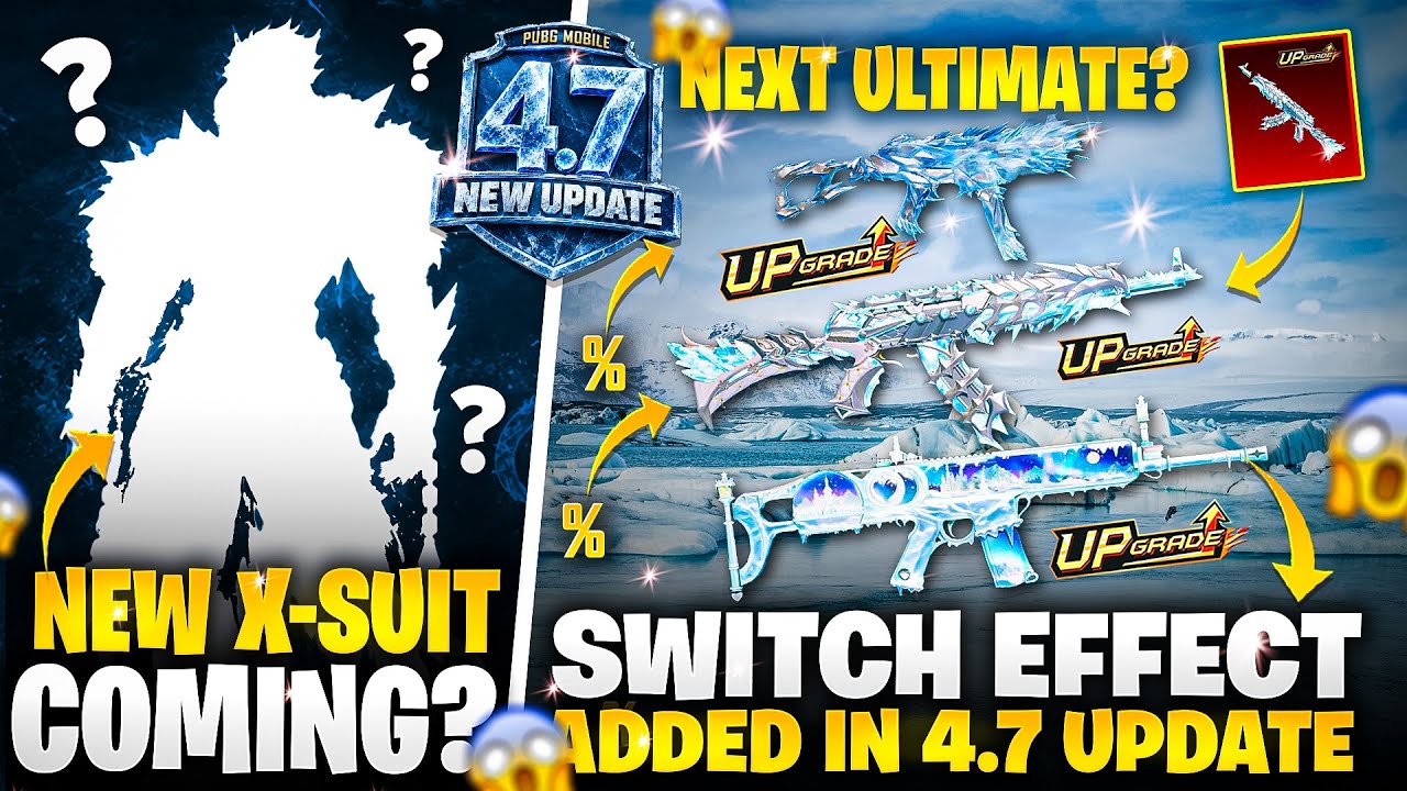 Glaciers Skins in 4.7 Update (Expected) | New X-Suit Coming | 2 Glacier Ultimates | PUBGM 