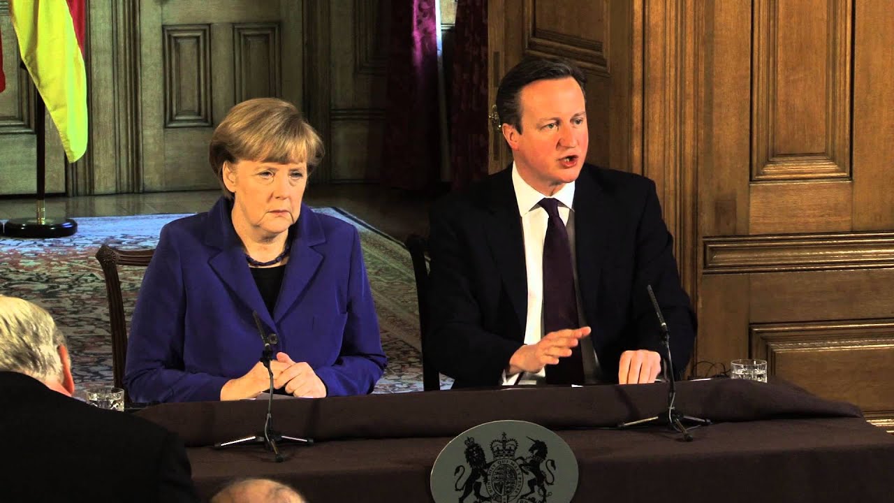 David Cameron and Chancellor Merkel Joint Press Conference
