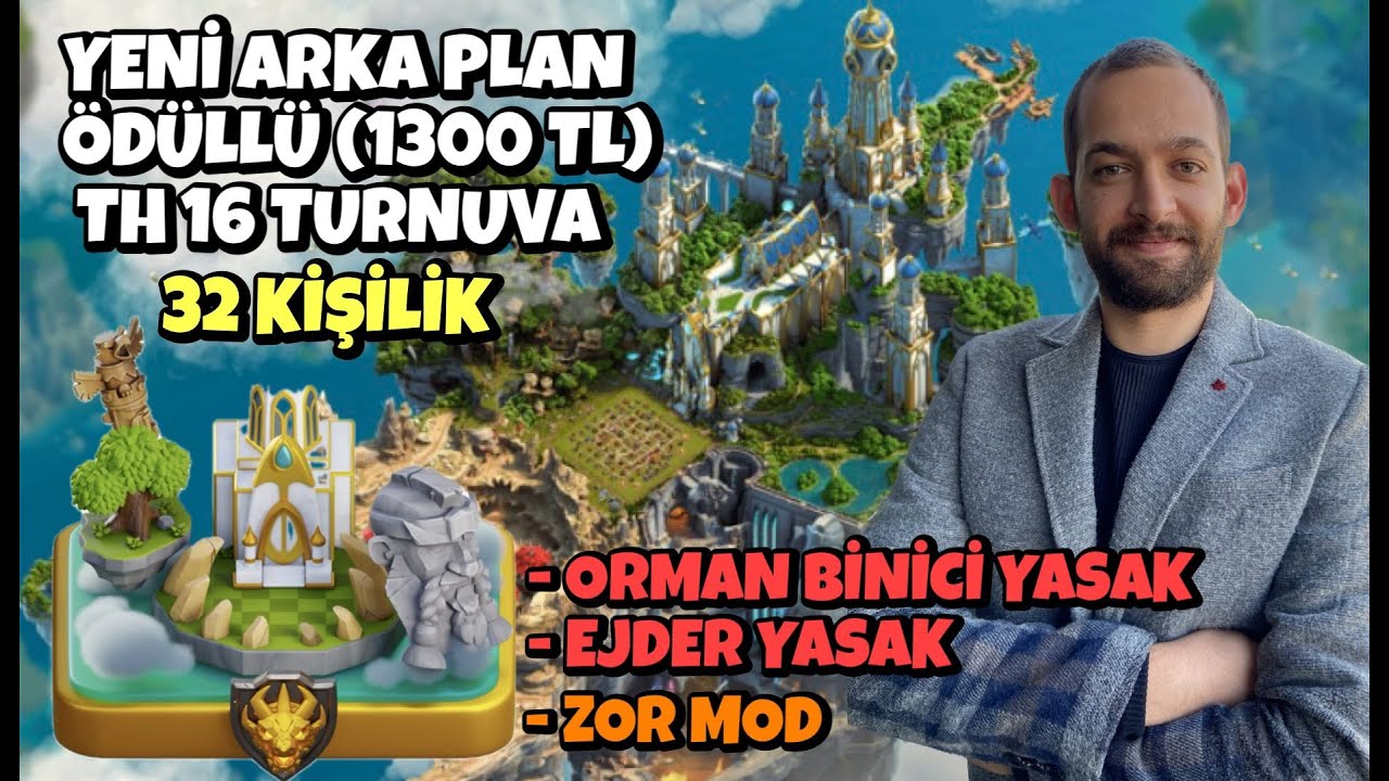 YENİ ARKA PLAN ÖDÜLLÜ TH 16 TURNUVA ! CLASH OF CLANS