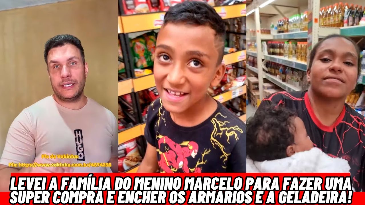 Levei a Família do Menino Marcelo para Fazer uma Super Compra e Encher os Armários e a Geladeira! ❤️
