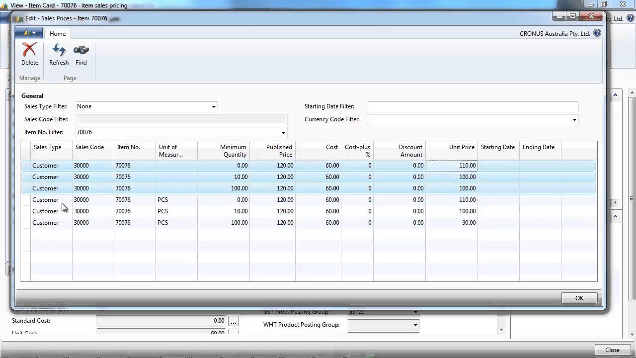 How to use Dynamics NAV Sales Prices and Discounts