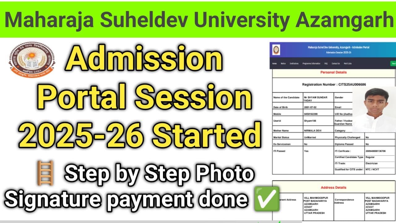 maharaja suheldev university azamgarh registration 2025 l MSDU Azamgarh admission 2025