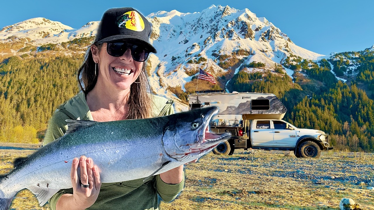 Filling Our Freezer With Fish Living Off-grid In Alaska In Our DIY Earthroamer