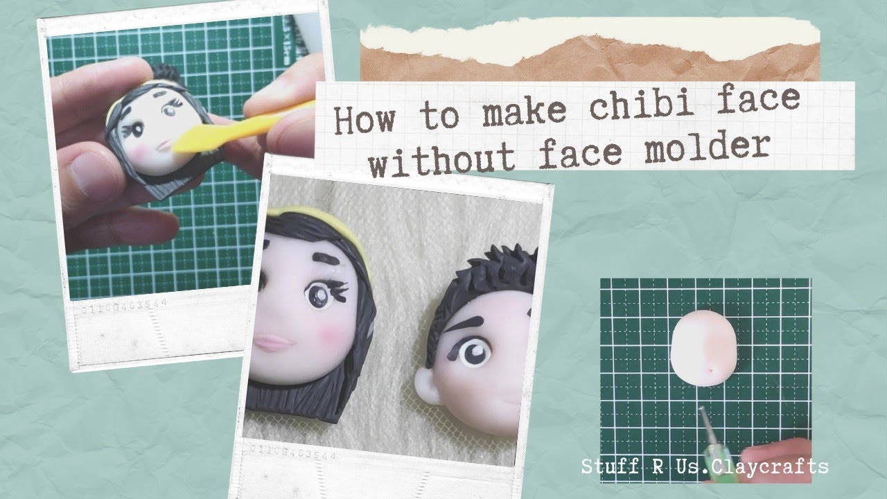 How to make Chibi Face Without Molder | Airdry Clay Tutorials