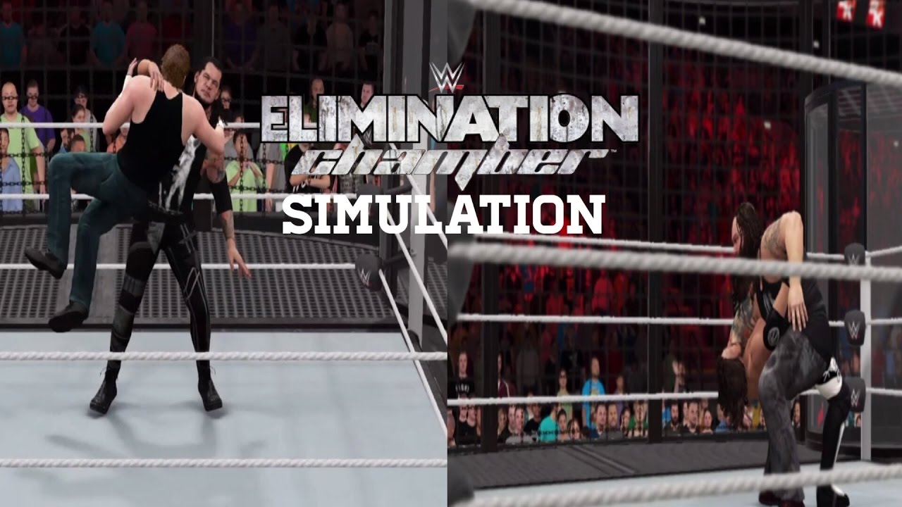 WWE 2K17 SIMULATION: Elimination Chamber 2017 Match Highlights