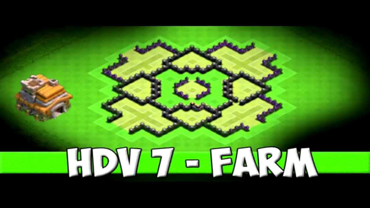 Village Farm efficace HDV 7 / Protection maximale de votre Elixir Noir! (et des autres ressources ;)
