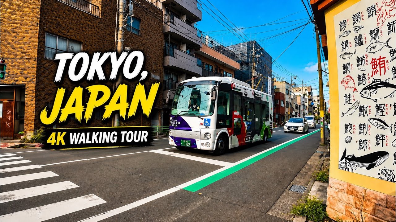 Tokyo, Japan 🇯🇵, (4K-30fps) Walking Tour, Street views. Original Sound.