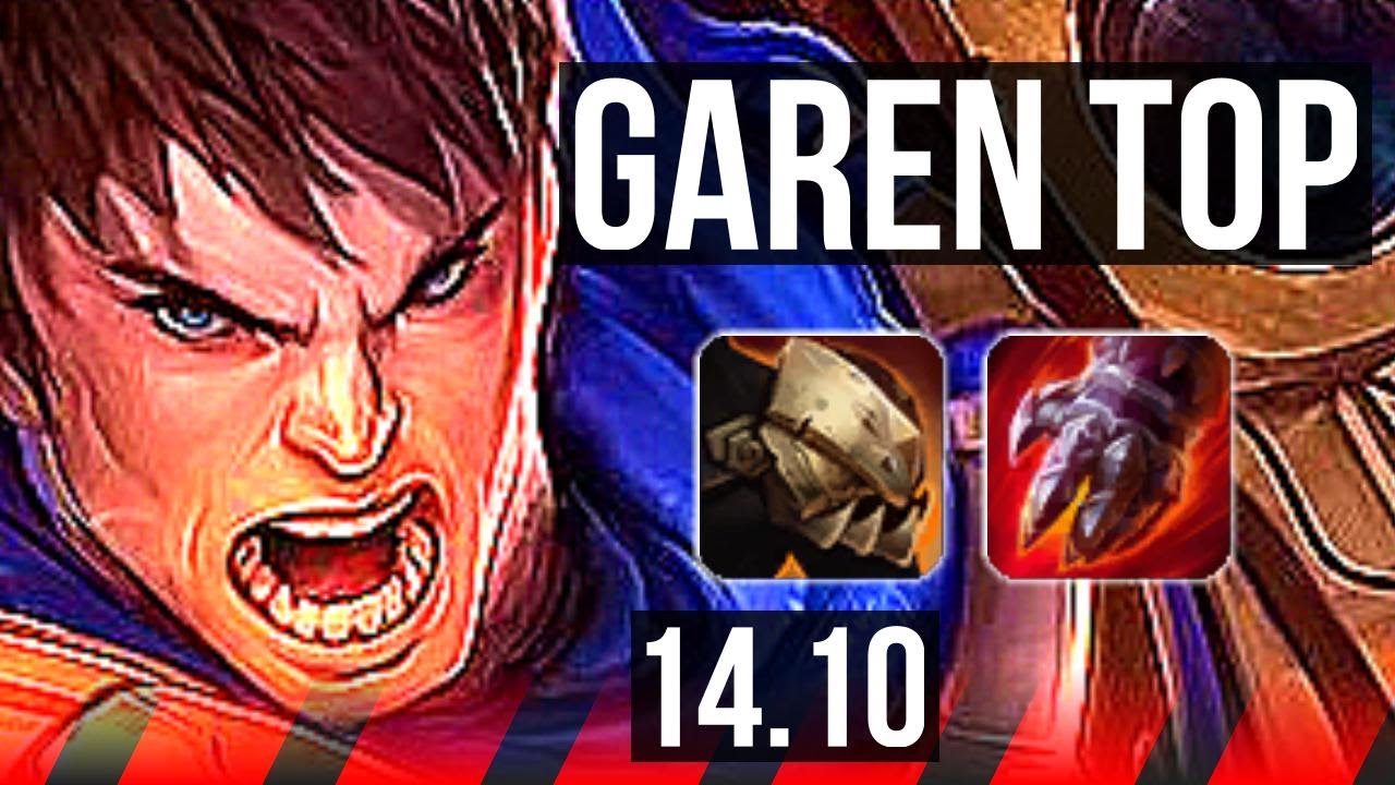 GAREN vs RENEKTON (TOP) | 10 solo kills, Legendary, 21/3/4, 800+ games | KR Master | 14.10