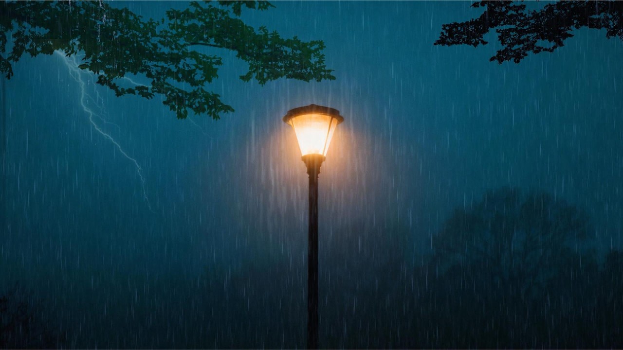 Night Rain Sounds for Mental Calm | Peaceful Dark Atmosphere