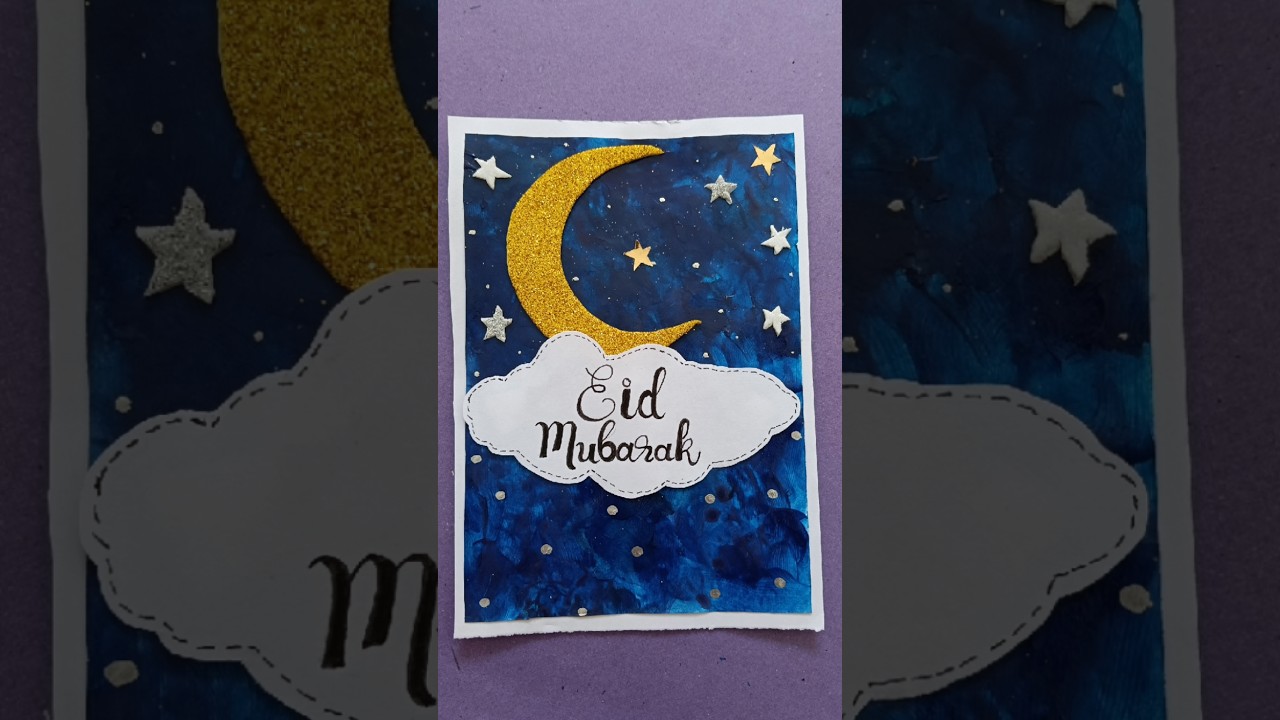 Eid Card Making Ideas | Eid Greeting Card Making #eid #eidcardmaking #art