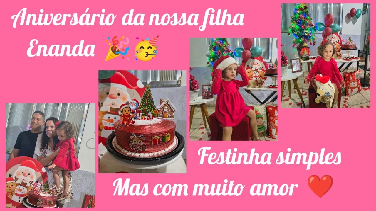 Aniversário da Enanda// churrasquinho// decoração do aniversário de natal//Vem comigo gente linda!