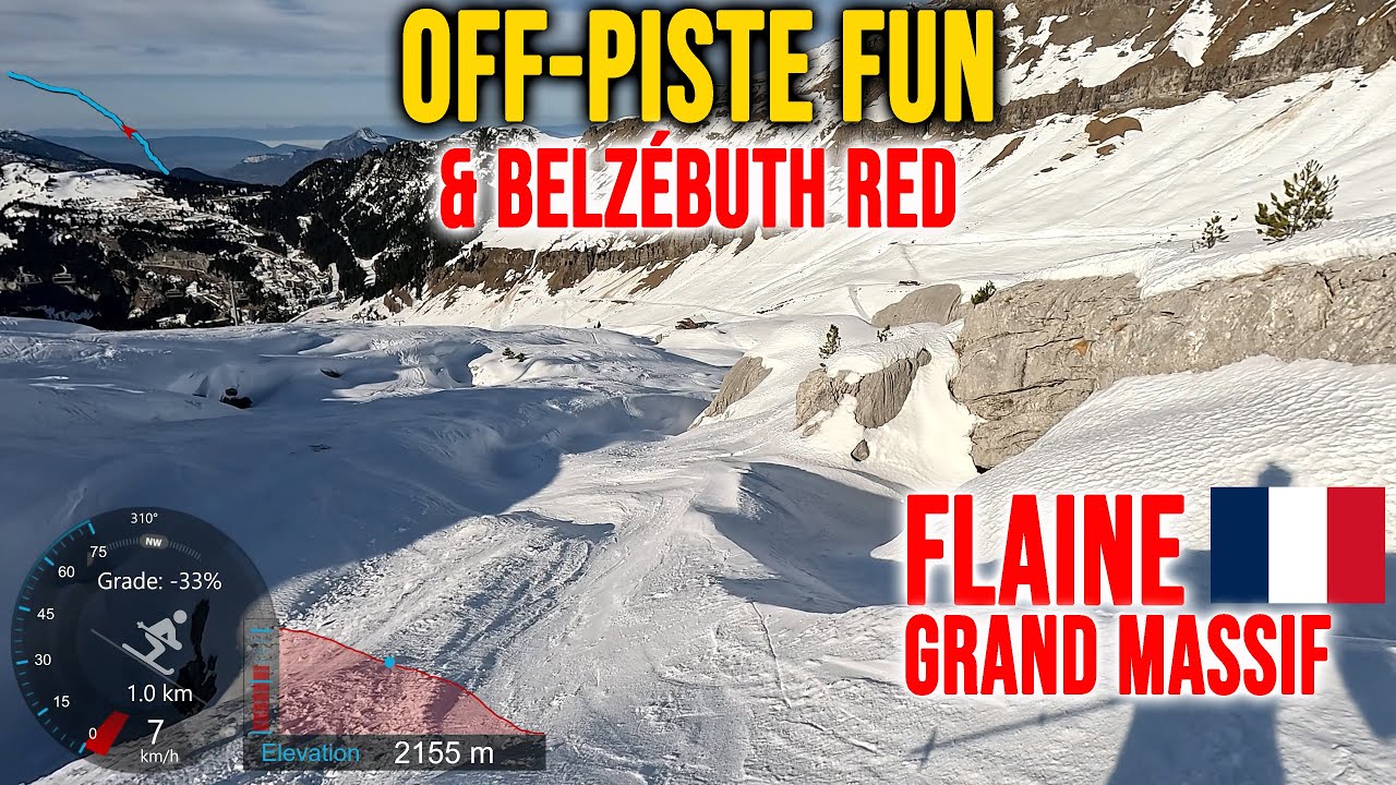 [4K] Skiing Flaine, Exploring Off-Piste Terrain & Red Belz&eacute;buth, Grand Massif France, GoPro HERO13