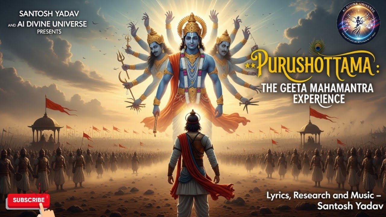 PURUSHOTTAMA : The Geeta Mahamantra Experience | Krishna | Santosh Yadav – AI Divine Universe
