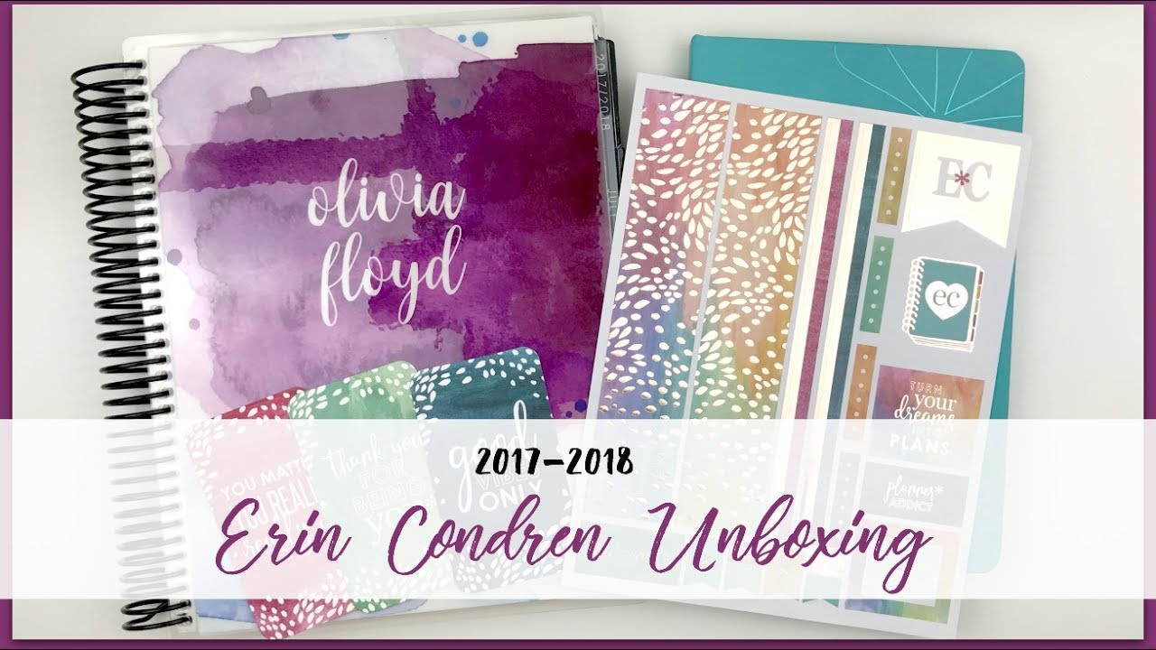 Erin Condren Life Planner Unboxing and Review | 2017-2018 | Organized with Olivia