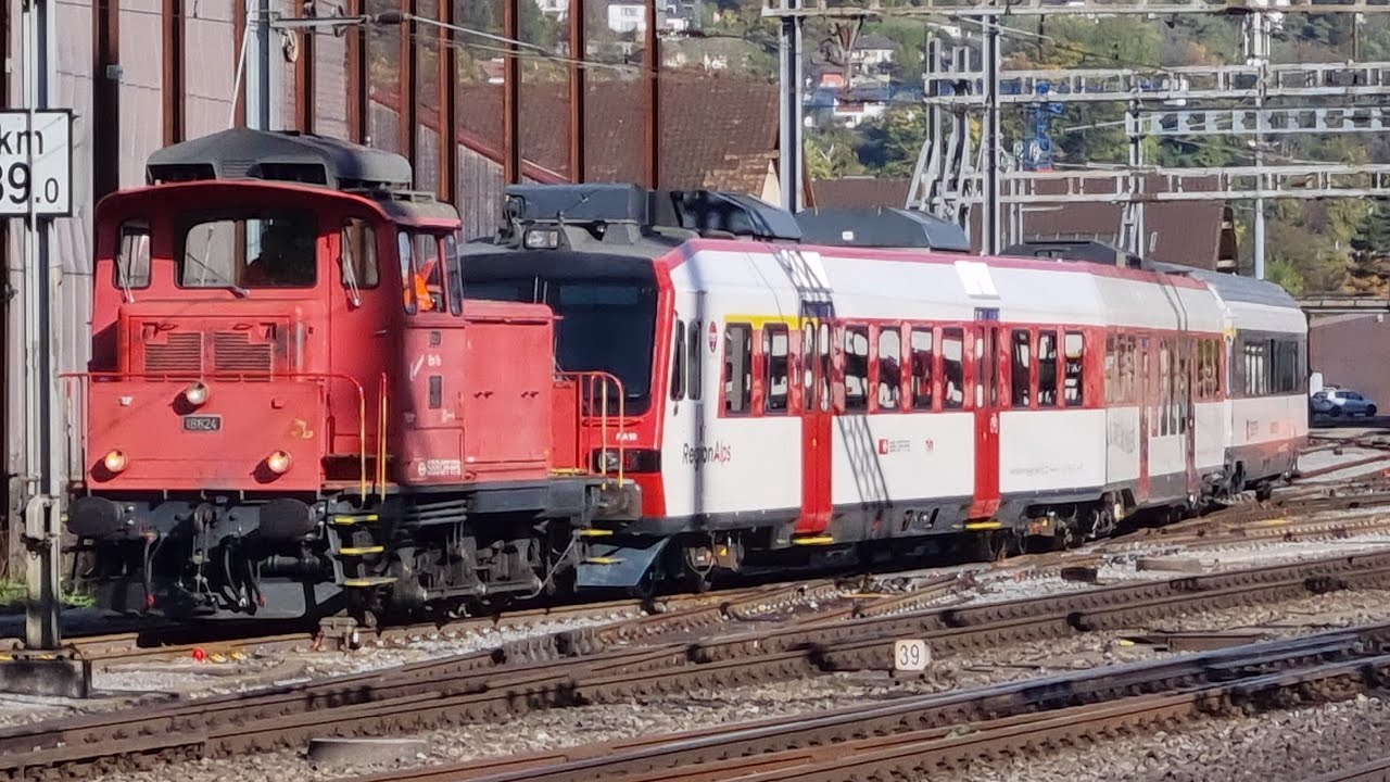 Bahnverkehr in Olten Oktober 2021