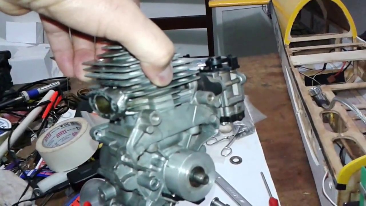 Adaptação do motor de roçadeira para aeromodelo.  Vídeo II.