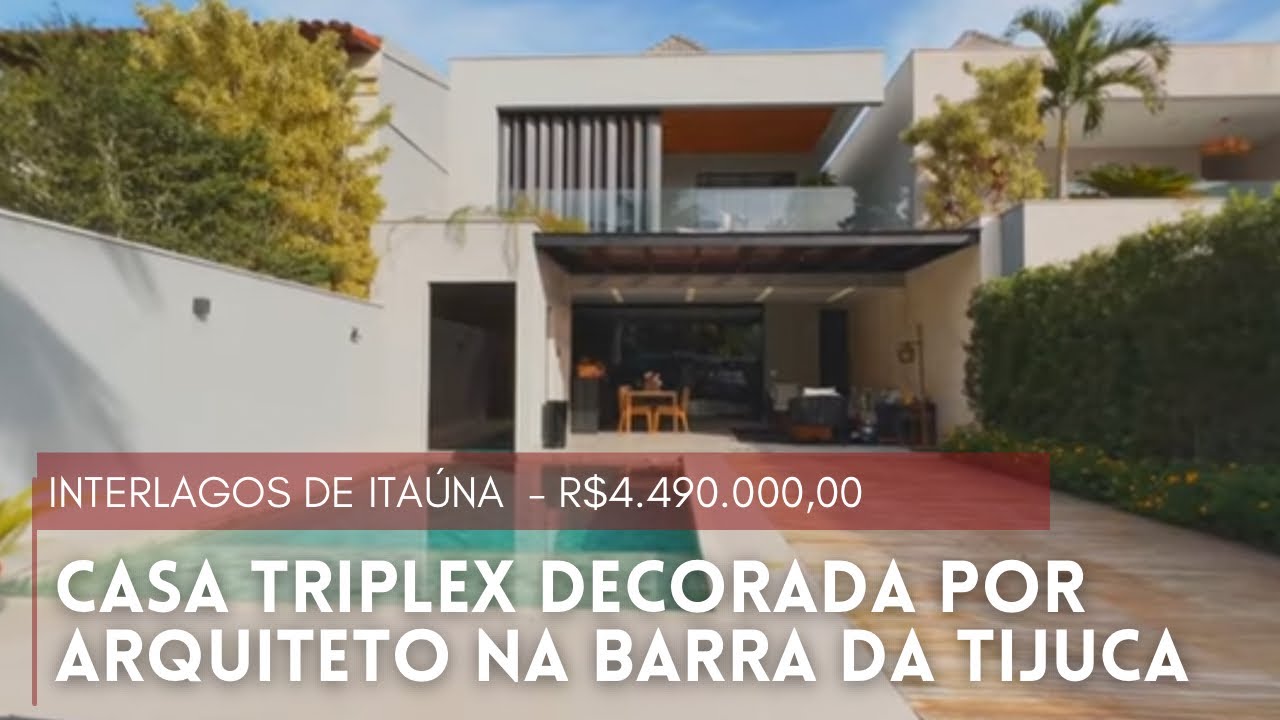 CASA TRIPLEX DECORADA POR ARQUITETO - INTERLAGOS DE ITAÚNA - BARRA DA TIJUCA | PRÁTICA CONSULTORIA