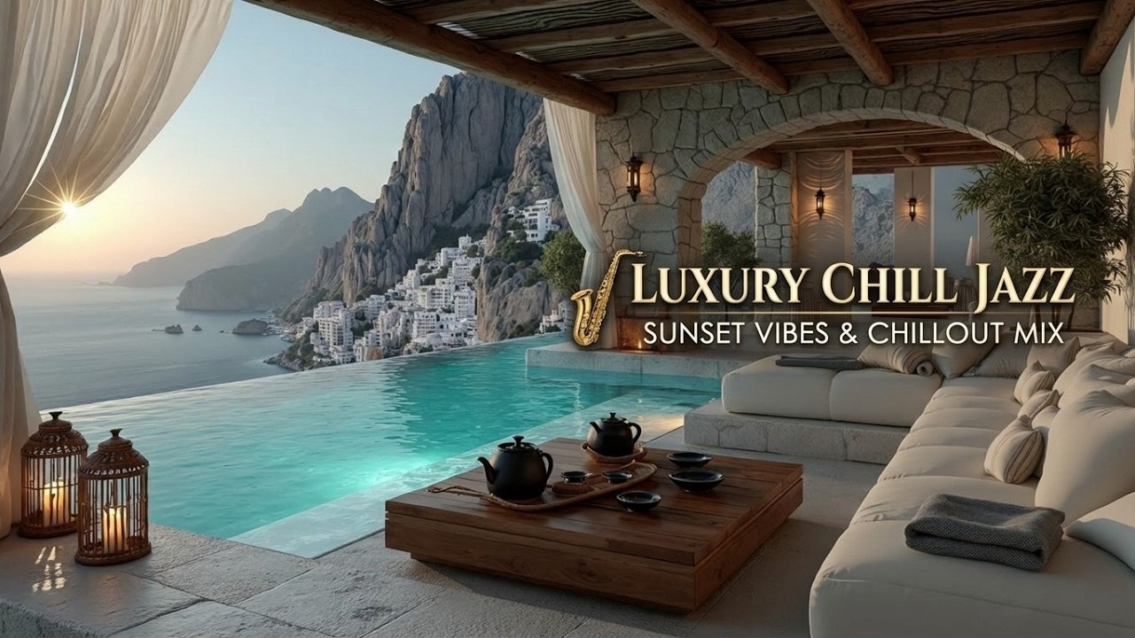 Seaside Jazz Lounge & Gentle Ambient Jazz Music - Sunset Beach Jazz for Relaxing Moments~~~