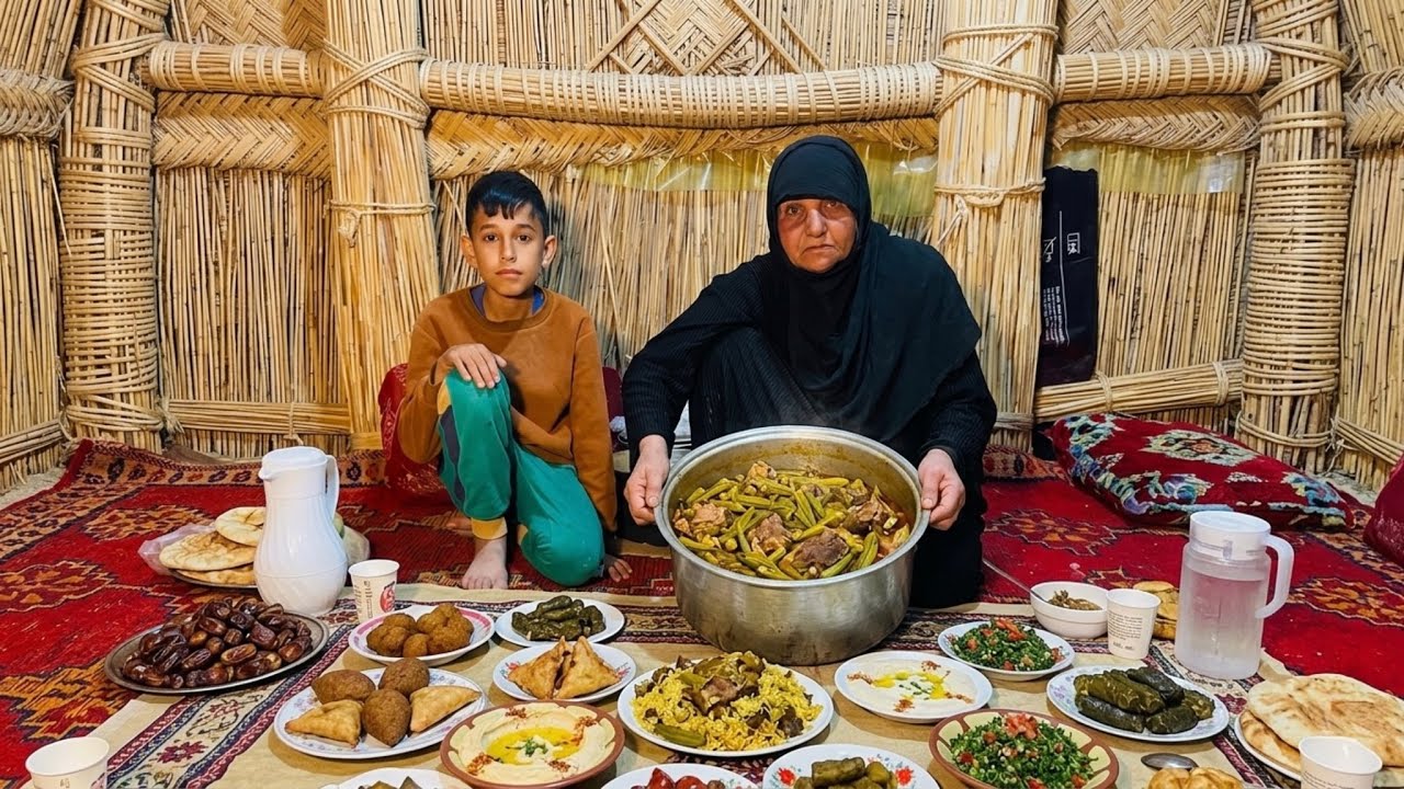 طريقة تحضير وتجهيز العزيمة في قرى أهل العراق 🇮🇶 خطوة بخطوة ( طبخ عزيمة بثواب النبي محمد ) 