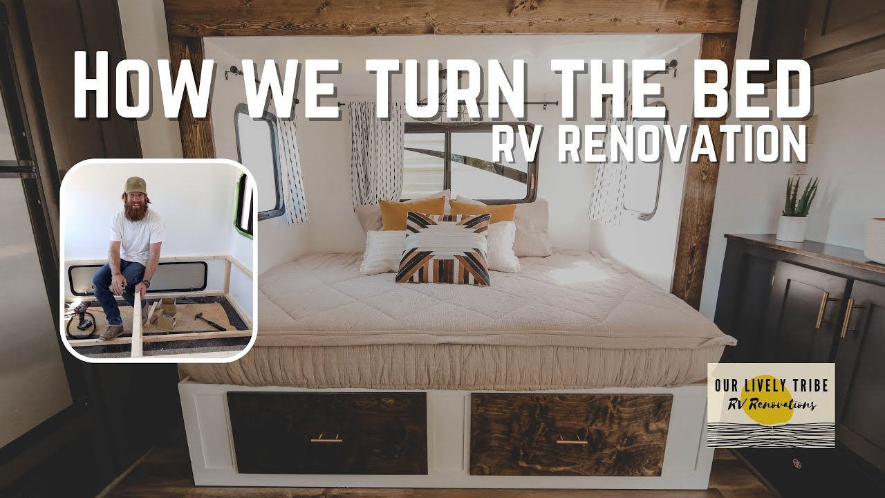 We love a turned bed in an RV and this how we do it