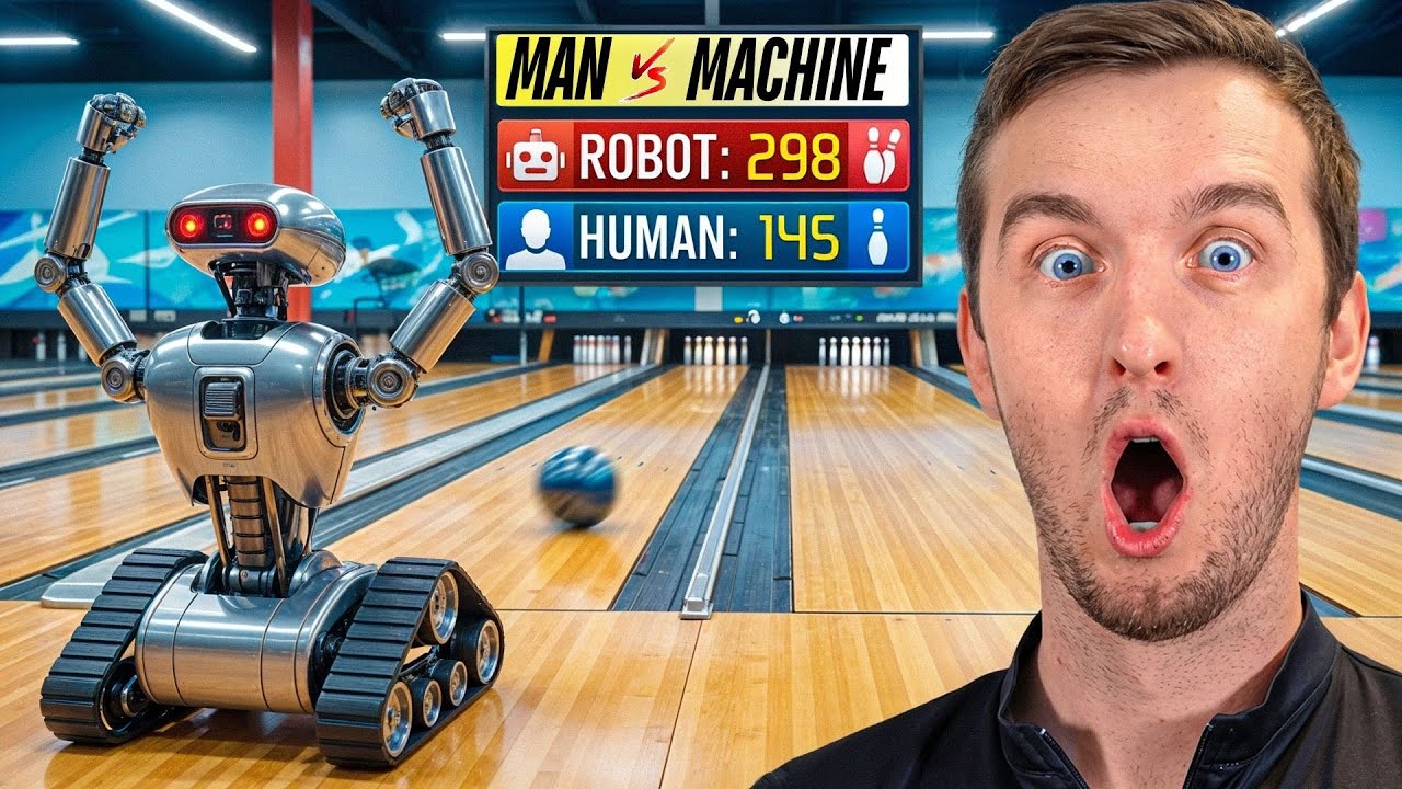 Pro Bowlers Vs BOWLING ROBOT!!