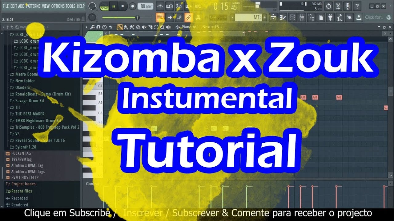 Como fazer instrumental Kizomba x Zouk no Fl Studio tutorial