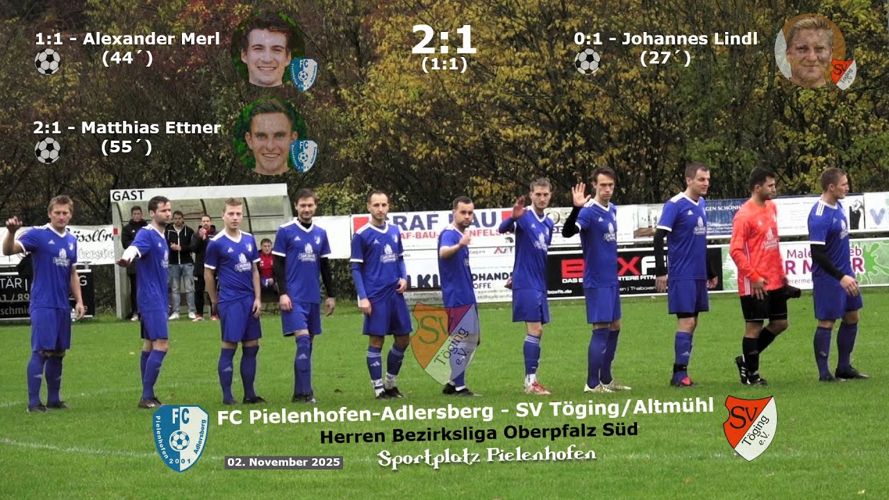 FC Pielenhofen-Adlersberg - SV Töging/Altmühl 2:1 - Herren Bezirksliga Oberpfalz Süd