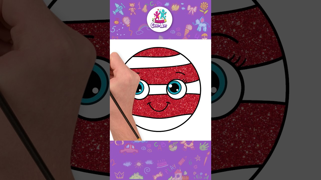 Mars Planet Drawing For Kids | Solar System Drawing🪐