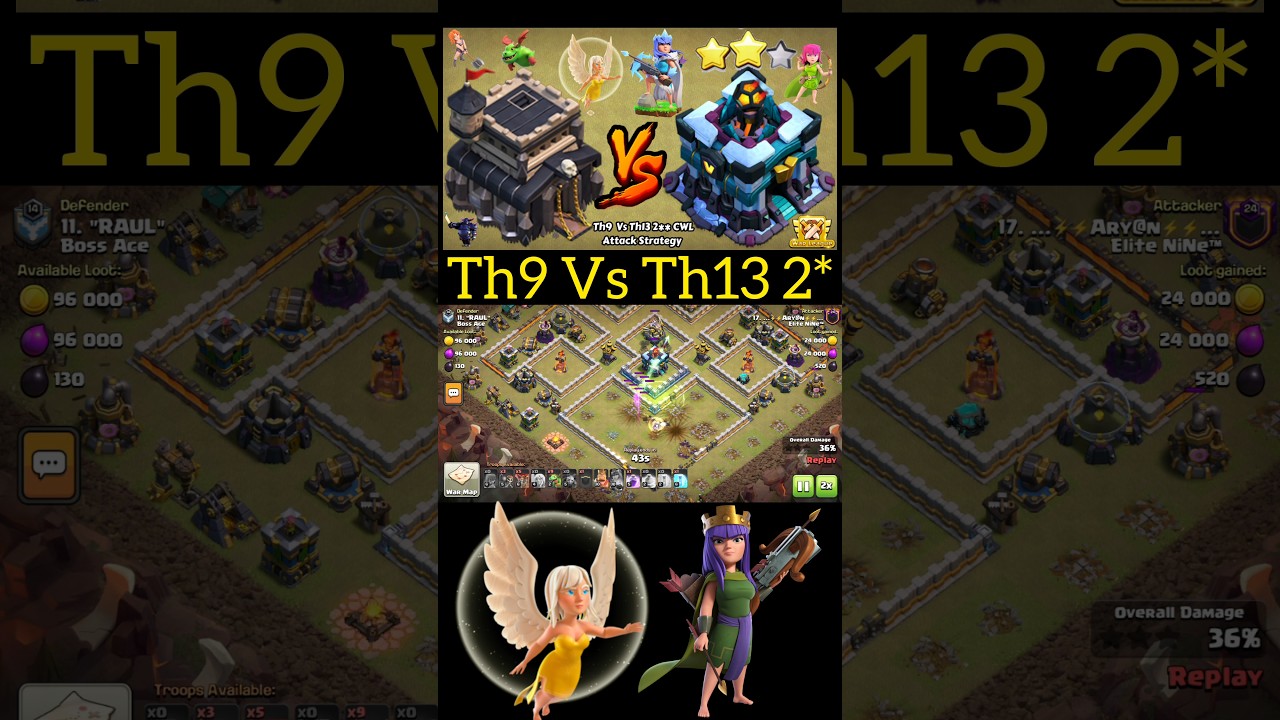 Th9 Vs Th13 2* in CWL Mismatch #clashofclans