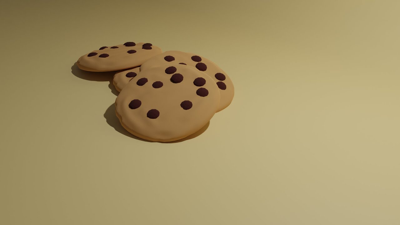 Make cookies in blender 3d