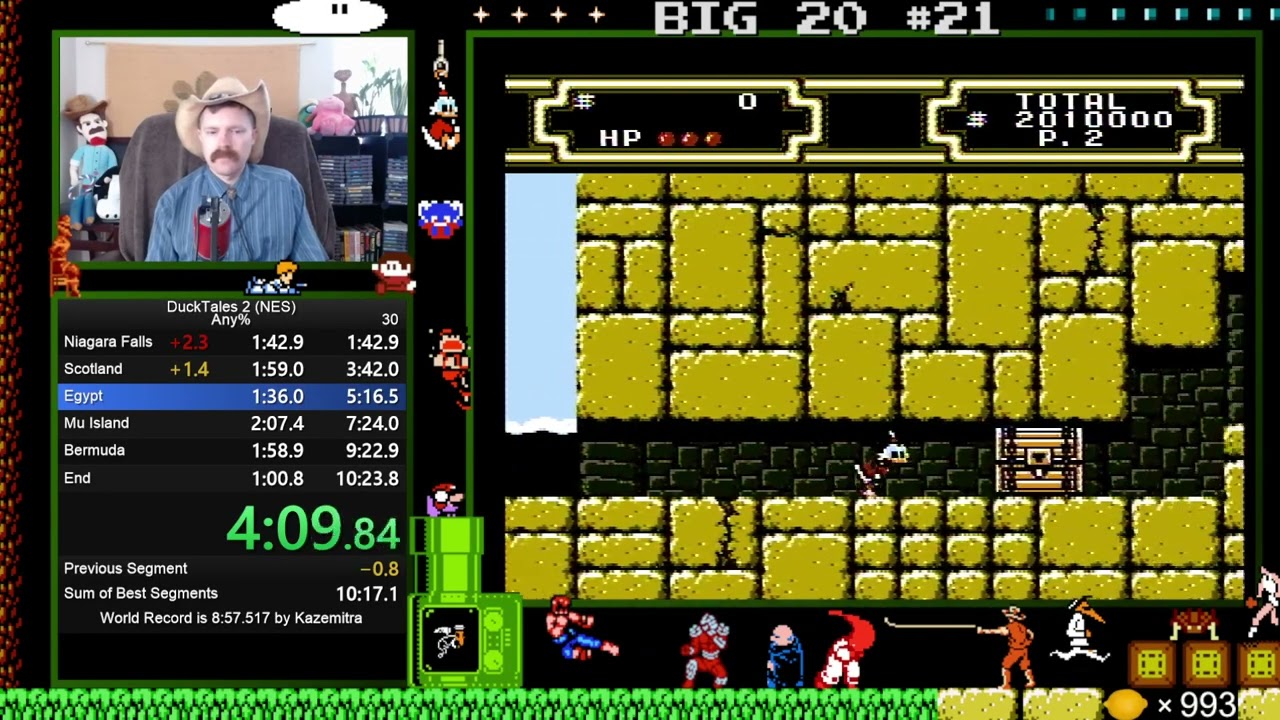DuckTales 2 (NES) скоростное прохождение за 10:12 от Arcus