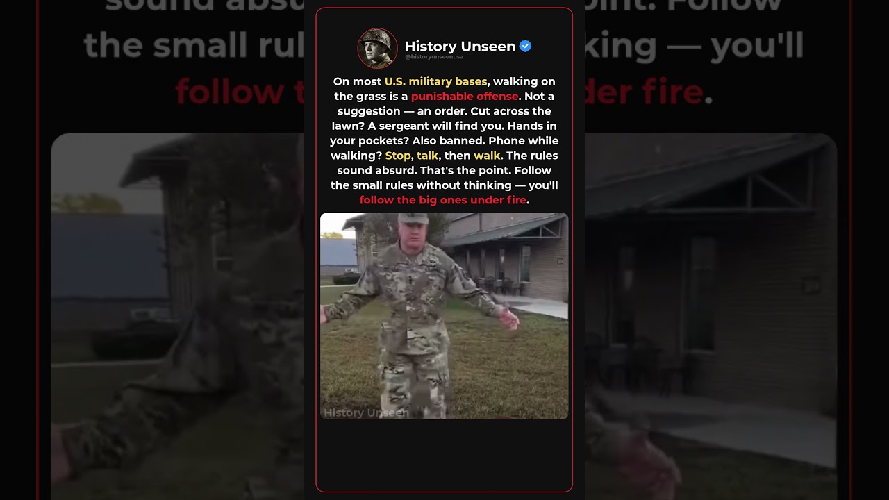 Why US Soldiers Are Forbidden From Walking On Grass 🌿🚫