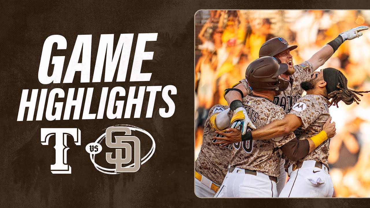 Rangers vs. Padres Highlights (7/4/25) | MLB Highlights