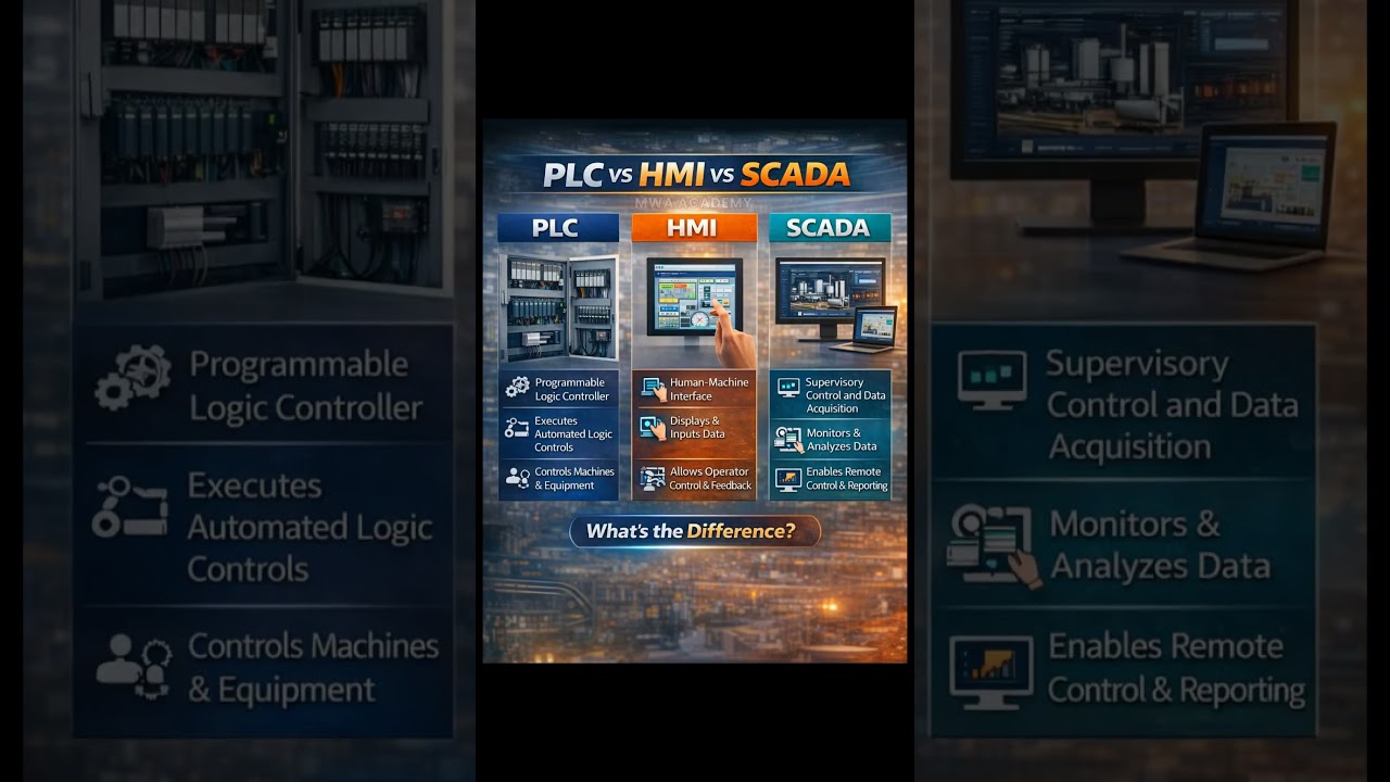 PLC vs HMI vs SCADA &ndash; Don&rsquo;t Start Automation Without Knowing This! 😱