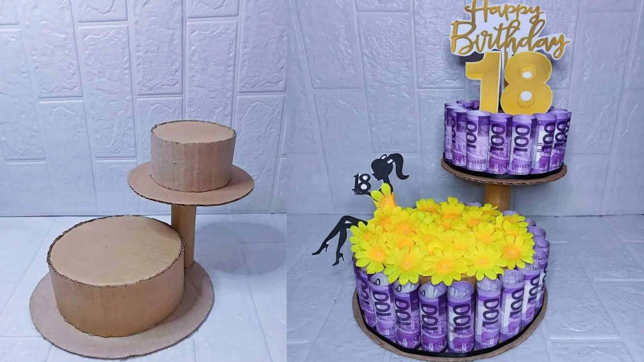 DIY MONEY CAKE | Best Gift for 18th Birthday | DEBUT  | Shara's DIY | #tutorial #diy  #trending