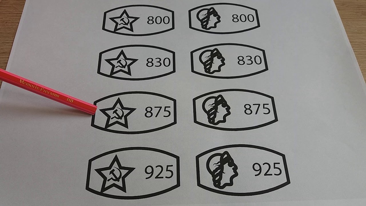 Проба серебра, какие бывают