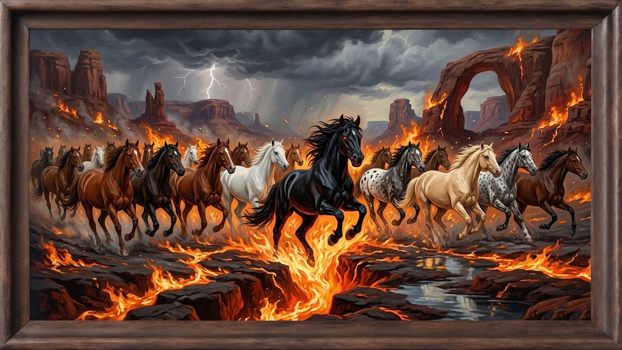 Horses 4K Vintage Art Wallpaper for TV